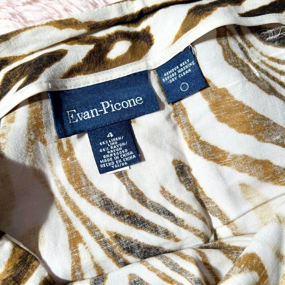 Vintage Statement Zebra Animal Print Hipster Indie Popart Linen Blend Wrap Skirt - Picture 5 of 5